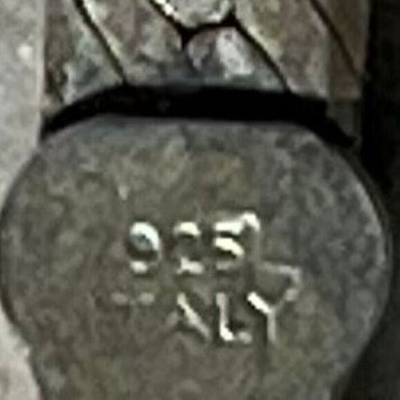 AZU Vintage Italian 925 Silver Herringbone Necklace - Picture 12 of 13